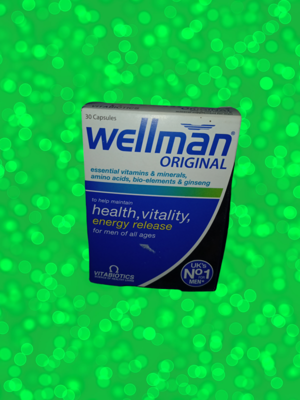 Wellman Original (Health & Vitality) - UK's No 1 Men's vitamins/food supplements good for the overall wellbeing of men, boost energy, immunity, skin, testosterone and heart health. Enjoy FREE Delivery in Lagos with 20% discount.