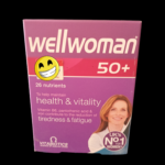 Wellwoman 50 years +(Health & Vitality) - Buy UK's No. 1 Women's vitamins/food supplements good for the overall wellbeing of women, boost energy, Relieves stress, boost immunity, skin and Helps Relieve post menopausal symptoms. Buy Now and get 20% discount off + FREE Delivery anywhere in Lagos.